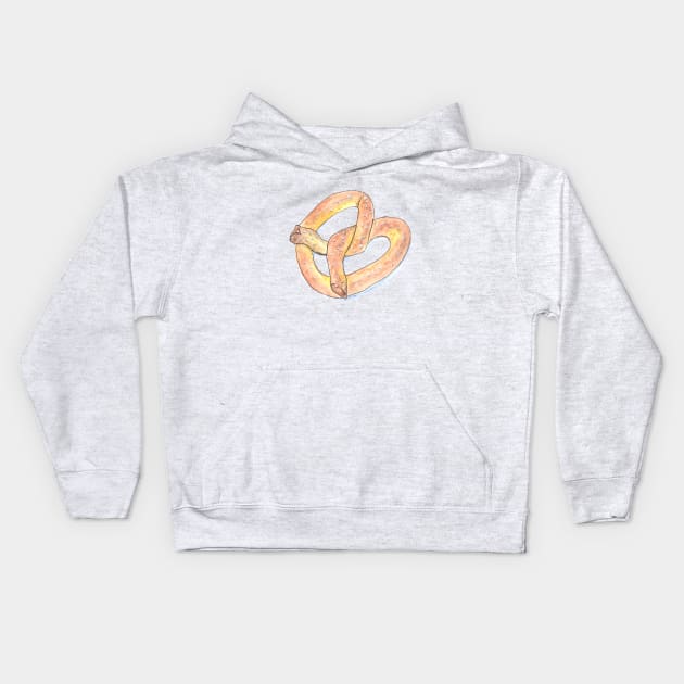 big soft pretzel Kids Hoodie by thegirlaquatic